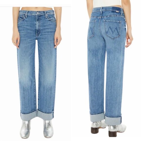 NWT Mother Superior The Dodge Flood Cuff Denim Jean in Toil and Trouble Size 30 - Picture 9 of 9